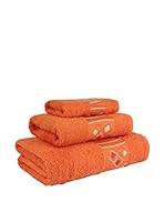 Flor De Algodón Juego De Toallas Vibration (Naranja)