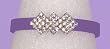 Bracelet - B300 - Crystal Triple Diamond - Designer Inspired - Adjustable Jelly Band ~ Purple