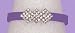 Bracelet - B300 - Crystal Triple Diamond - Designer Inspired - Adjustable Jelly Band ~ Purple