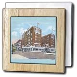 Sandy Mertens Wisconsin - Hotel Racine (Vintage) - Tile Napkin Holders