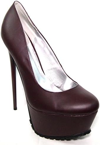 Shoebrats Women's Alexis Platform High Heel Shoe 11 Oxblood