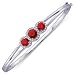 Chatham Ruby and Encompassing Diamond Bangle Bracelet