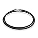 Bling Jewelry Black Rubber Cord Necklace with Silver Plated Clasp