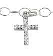 Sterling Silver Belly Chain with CZ Dangle Charm