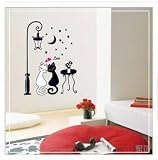Home Decor Mural Art Wall Paper Stickers Dating under the street lamp SWST 07 Home Decor Mural Art Wall Paper Stickers--Dating under the street lamp SWST-07