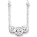 Ladies Bezel Style Tri Circle Diamond Pendant