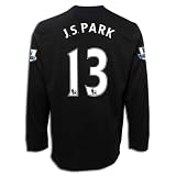 Nike Park Ji-Sung Manchester United Long Sleeve Away Replica Soccer Jersey 09/10