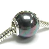 Sterling Silver Peacok Seashell Pearl Bead for Pandora Troll European Story Charm Bracelets