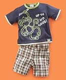 Nannette Baby Boy Plaid Shorts Set