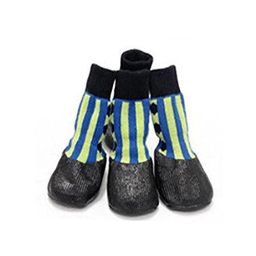 Vertikale Streifen Hund AntiRutschSocken Gummiboden Wasserdicht