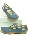 Clarks Leder Slipper Ballerina blau