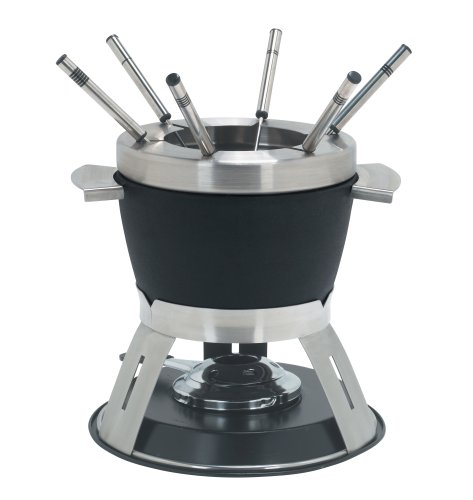 Trudeau Onix 11 Piece 3 in 1 Cast Iron Fondue Set