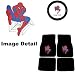 Search : Spider Man Marvel Comics Logo Front & Rear Seat Car Truck SUV Carpet Floor Mats w/ Steering Wheel Cover - 5PC