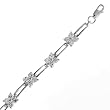Sterling Silver Bracelet with Clear CZs