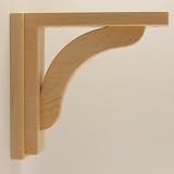 Corbel for Countertops and Shelves - Maple Concave Model 8 - Unfinished