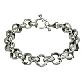 Sterling Silver Rolo Bracelet with Toggle - 7.5"