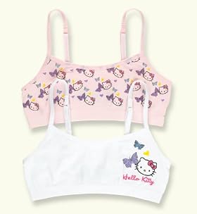 2 Pack - Older Girls' Hello Kitty Butterfly Seamfree Crop Tops