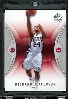 2006 07 SP Authentic Richard Jefferson New Jersey Nets Basketball Card #54 - Mint Condition - In Protective Display Case !!