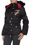 Ed Hardy Womens Hood Padding 005-002757 Black