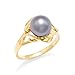 Tahitian Black Pearl Ring in 14K Yellow Gold (8-9mm)