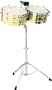 LP M257B Matador Series 14" and 15" Brass Shell Timbales Set