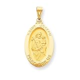 14k Oval St. Joseph Medal Pendant