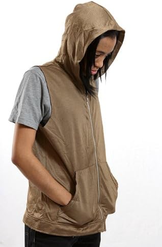 Club Pack of 12 Metallic Taupe and Brown Unisex Zip-Up Hoodie Vests - Medium
