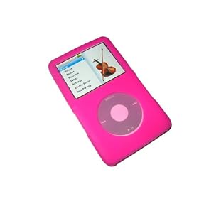PINK Silicone Skin Case Cover for iPod Video 30gb 5th/6th Generation + Screen Protector
