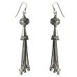 Silver Earring for Girls Dangle Style 3.5 inches