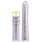 Watch Band Lavender Metallic Genuine Leather 16mm