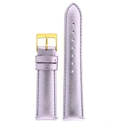 Watch Band Lavender Metallic Genuine Leather 16mm