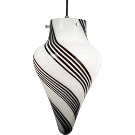 Checkolite 25321-71 Home Design Art Glass, 1-Light Pendant Brushed Nickel