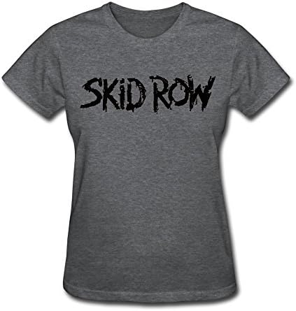 AHOO Women's T-shirt Skid Row Heavy Metal Band DeepHeather Size XL