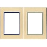8 X 10 - Acid Free Double Beveled Photo Mat - 8 Count (Tan Assortment)