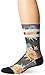Stance Men's Canary Express Tropical Print Arch Support Classic Crew Sock, Black, L