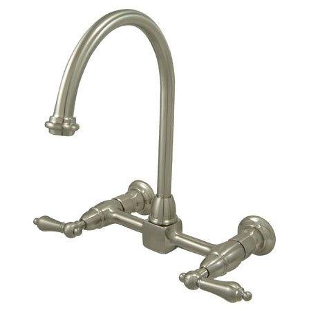 Elements of Design ES1298AL New Orleans Two Handle Wall Mount Kitchen Faucet, Satin Nickel On Sale