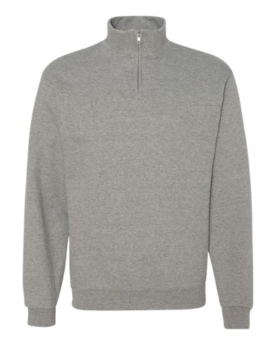 Jerzees Adult NuBlend Quarter-Zip Cadet-Collar Sweatshirt (Oxford) (X-Large)