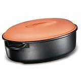 Berndes 696968 Terra Cotta Nonstick Roaster with Lid 15x9x4-in. by Berndes
