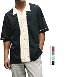 Cubavera - Embroidered Panel Woven Camp Shirt - CM112