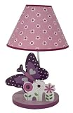 Bedtime Originals Lavender/Purple Provence Lamp w/Shade, (energy efficient light bulb included)