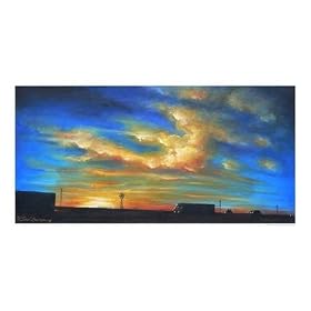 On Route 66 to Amarillo Scenic Giclee Poster Print by Susi Galloway