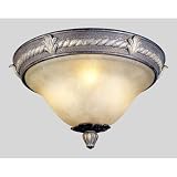 Mystic Rhythm Collection Ceiling Mount Globe Light Fixture In Cracked Bronze With Silver Finish - 3 Bulbs