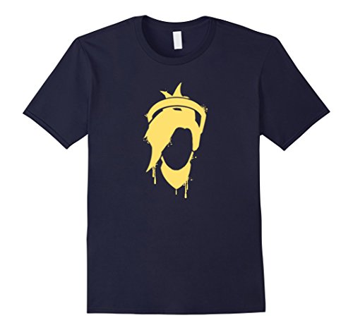 Men's Overwatch Mercy Icon Spray Tee Shirt Small Navy