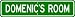 DOMENIC ROOM SIGN - Personalized Gift Boy or Girl, Aluminum
