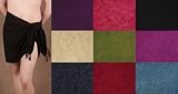 20" X 66" Heavyweight Embroidered Scarf/Half Sarong - 9 Colors to Choose From