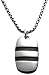 Sterling Silver Men's Stratus Design Dog Tag Pendant by Zina, 20"