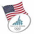 Torino 2006 Winter Olympics American Flag Pin