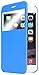 PASONOMI iPhone 6 Case, [Smart Window View] Apple iPhone 6 Folio Wallet Case - Slim Flip Leather Case for Apple iPhone 6 4.7 Inch Smartphone (Blue)