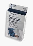 Truform Stockings Thigh Highs 20-30 mm/Hg Compression Open Toe Beige - large