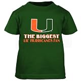 Miami Hurricanes Green Toddler Biggest Lil' Fan T-shirt